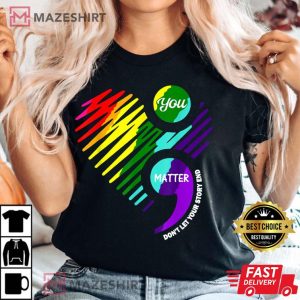 Semicolon Mental Health Awareness T Shirt 4