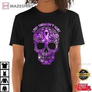 Sugar Skull Calavera Domestic Violence Awareness T Shirt 4