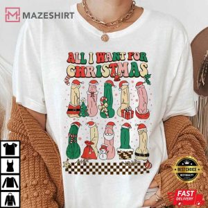 All I Want For Christmas Dirty Santa T Shirt 2