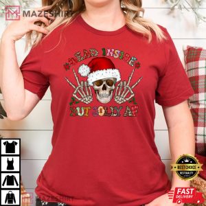 Dead Inside But Jolly AF Christmas T Shirt 3