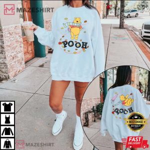 Vintage Winnie The Pooh Windy Fall Day T-Shirt