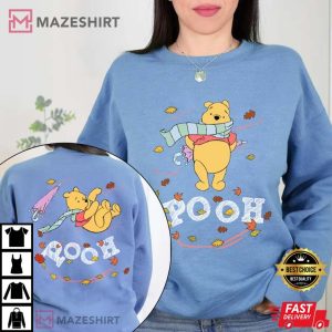 Vintage Winnie The Pooh Windy Fall Day T-Shirt
