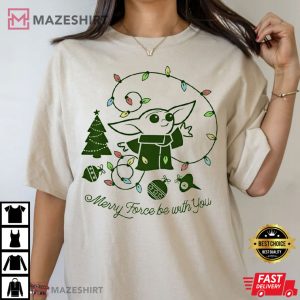 Baby Yoda The Child Merry Force Be With You Christmas Ligh 5