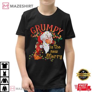 Grumpy Drawf Is The Merry Christmas Lights Funny Xmas Snow Wh