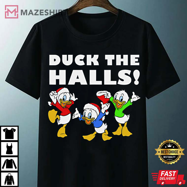Huey Dewey And Louie Duck The Halls Christmas Disney T-Shirt Huey Dewey And Louie Duck The Halls Christmas Disney T-Shirt