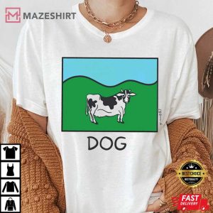 Cow Dog Shirt Funny Cow Picture T Shirt 1