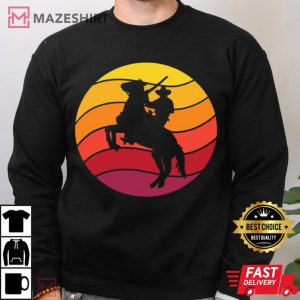 Cowboy Horse Pesade Retro Style Vintage T Shirt 3