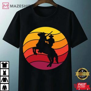 Cowboy Horse Pesade Retro Style Vintage T Shirt 4