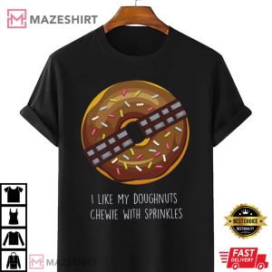 Star Wars Donut Chewie With Sprinkles T Shirt 4