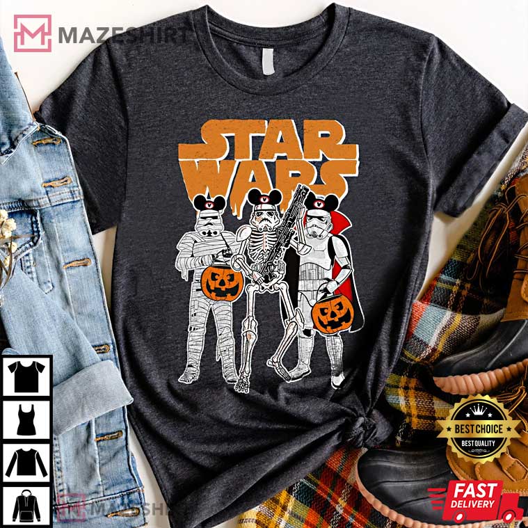 Star Wars Stormtrooper Skeleton Costume Mickey Ears Halloween Unisex T-Shirt Star Wars Stormtrooper Skeleton Costume Mickey Ears Halloween Unisex T-Shirt