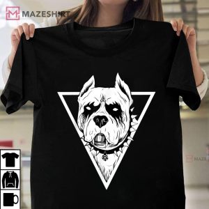Gothic Pitbull Gift For Dog Lovers T Shirt 1