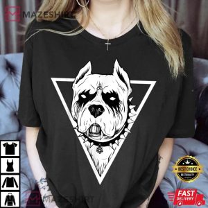 Gothic Pitbull Gift For Dog Lovers T Shirt 3