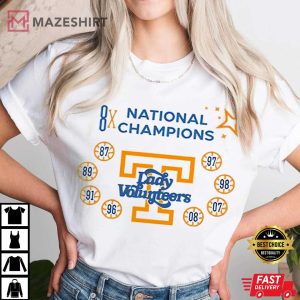 Tennessee Volunteers Lady Vols National Champions Football T Shirt 1
