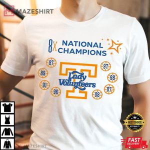 Tennessee Volunteers Lady Vols National Champions Football T Shirt 3