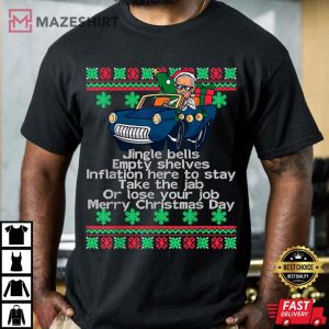 Jingle Joe Biden Funny Santa Trump Ugly Christmas T Shirt 4