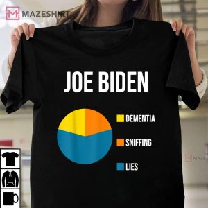 Joe Biden Dementia Sniffing Lies Fun Chart T Shirt 1