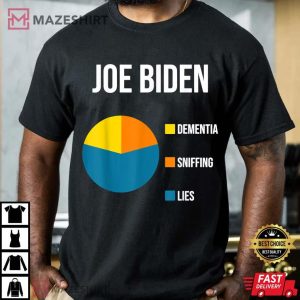 Joe Biden Dementia Sniffing Lies Fun Chart T Shirt 4
