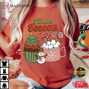 Cute Christmas Comfort Colors Tis The Season Holiday Vintag 4