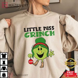 Personalized Little Miss Grinch Christmas T Shirt 4
