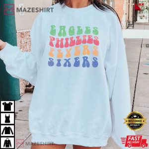 Philadelphia Eagles Phillies Flyers Sixers Vintage T Shirt 2