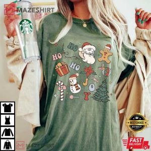 Ho Ho Ho Christmas Cute Vintage T Shirt 1