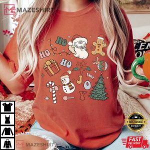 Ho Ho Ho Christmas Cute Vintage T Shirt 3