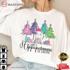 I Want A Hippopotamus For Christmas T Shirt 4