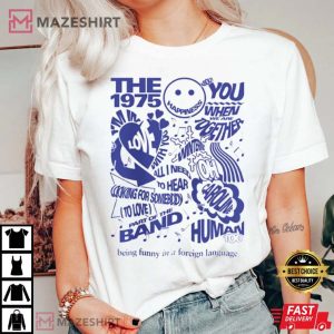 The 1975 Album Tracklist Being Funny in a Foreign Language BFIAFL T Shirt 1