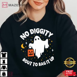 No Diggity Bout To Bag It Up Halloween Rap Hip Hop Retro T Shirt 4