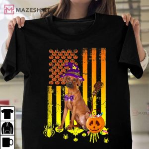 Rhodesian Ridgeback Pumpkin American Flag Halloween Dog 1