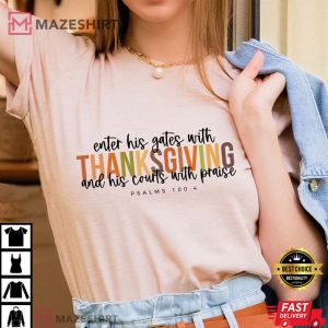 Thanksgiving Bible Verse Religious Inspirational Fall Holiday Gift T Shir 4