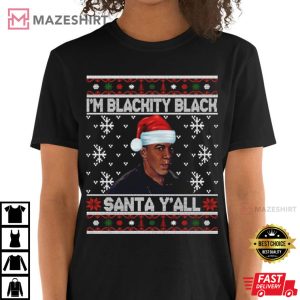Funny Black Santa Christmas African American Santa T Shirt 3