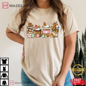 Gingerbread Christmas Santa Hat T Shirt 3