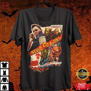Halloween Universal 2022 Never Go Alone Michael Myers T Shirt 1 3