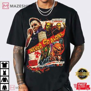 Halloween Universal 2022 Never Go Alone Michael Myers T Shirt 1 1