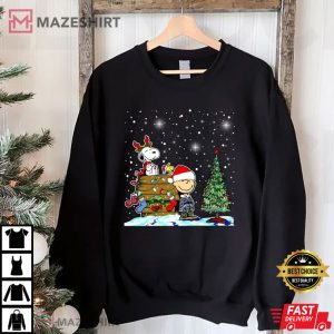 Christmas Santa Charlie Brown Snoopy Reindeer Xmas T Shirt 3