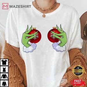 Funny Ornament Boobs Christmas Xmas Party Unisex T Shirt 2