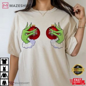 Funny Ornament Boobs Christmas Xmas Party Unisex T Shirt 3
