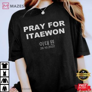 Pray For Itaewon Seoul South Korea Halloween Tragedy T Shirt 3