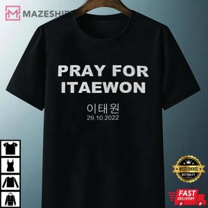 Pray For Itaewon Seoul South Korea Halloween Tragedy T Shirt 4