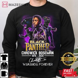 Black Panther Wakanda Forever T'Challa 1976 Chadwick Boseman T-Shirt