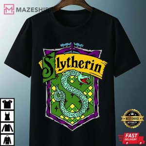 Slytherin House Wizard School Harry Potter T Shirt 2
