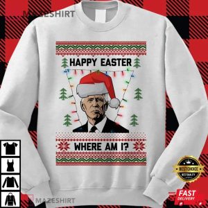 Christmas Happy Easter Joe Biden Funny T-Shirt