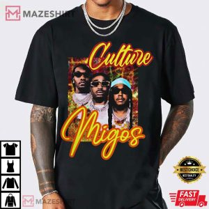 Migos Culture Offset Quavo Takeoff Trap Rap Hip Hop Concert T Shirt 1