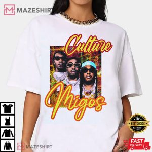 Migos Culture Offset Quavo Takeoff Trap Rap Hip Hop Concert T Shirt 2