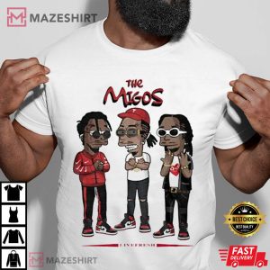 Takeoff RIP Migos Quavo Offset Rapper Merch 90s Retro T Shirt