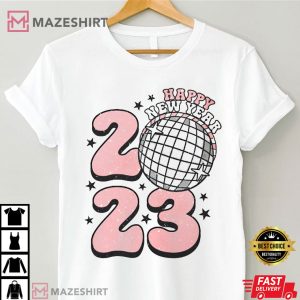 New Years Sublimation Groovy Disco T Shirt 2