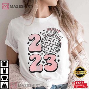 New Years Sublimation Groovy Disco T Shirt 3