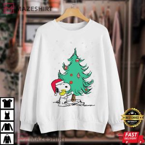 Peanuts Snoopy Holiday Christmas Tree Family Pajama T Shirt 1 3