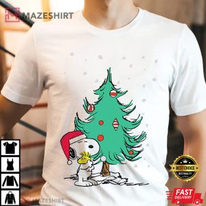Peanuts Snoopy Holiday Christmas Tree Family Pajama T Shirt 1